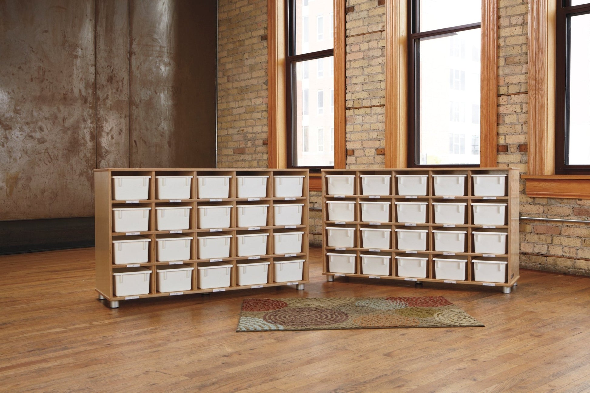 TrueModern Twenty - Cubbie Shelf - with See - Thru Cubbie - Trays - SchoolOutlet