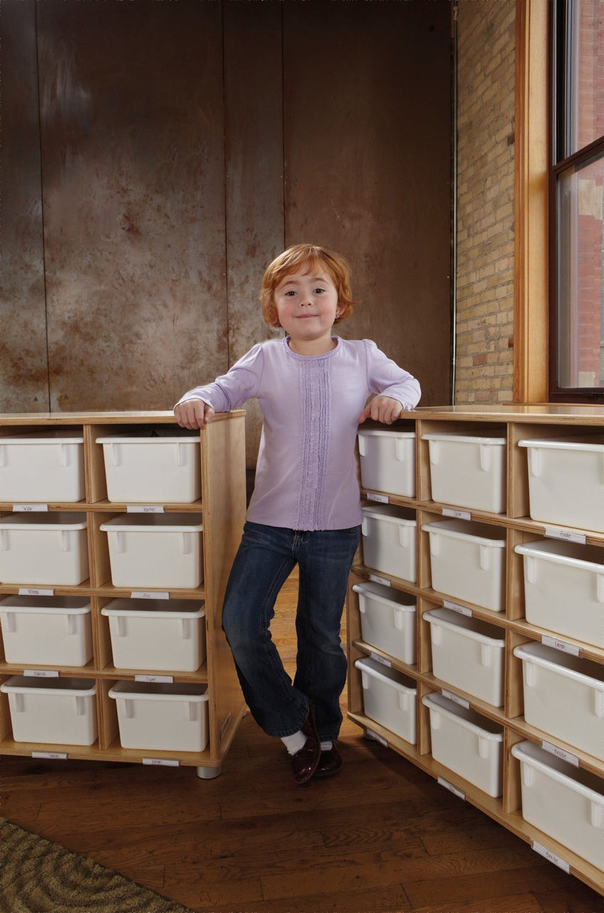 TrueModern Twenty - Cubbie Shelf - with White Cubbie - Trays - SchoolOutlet