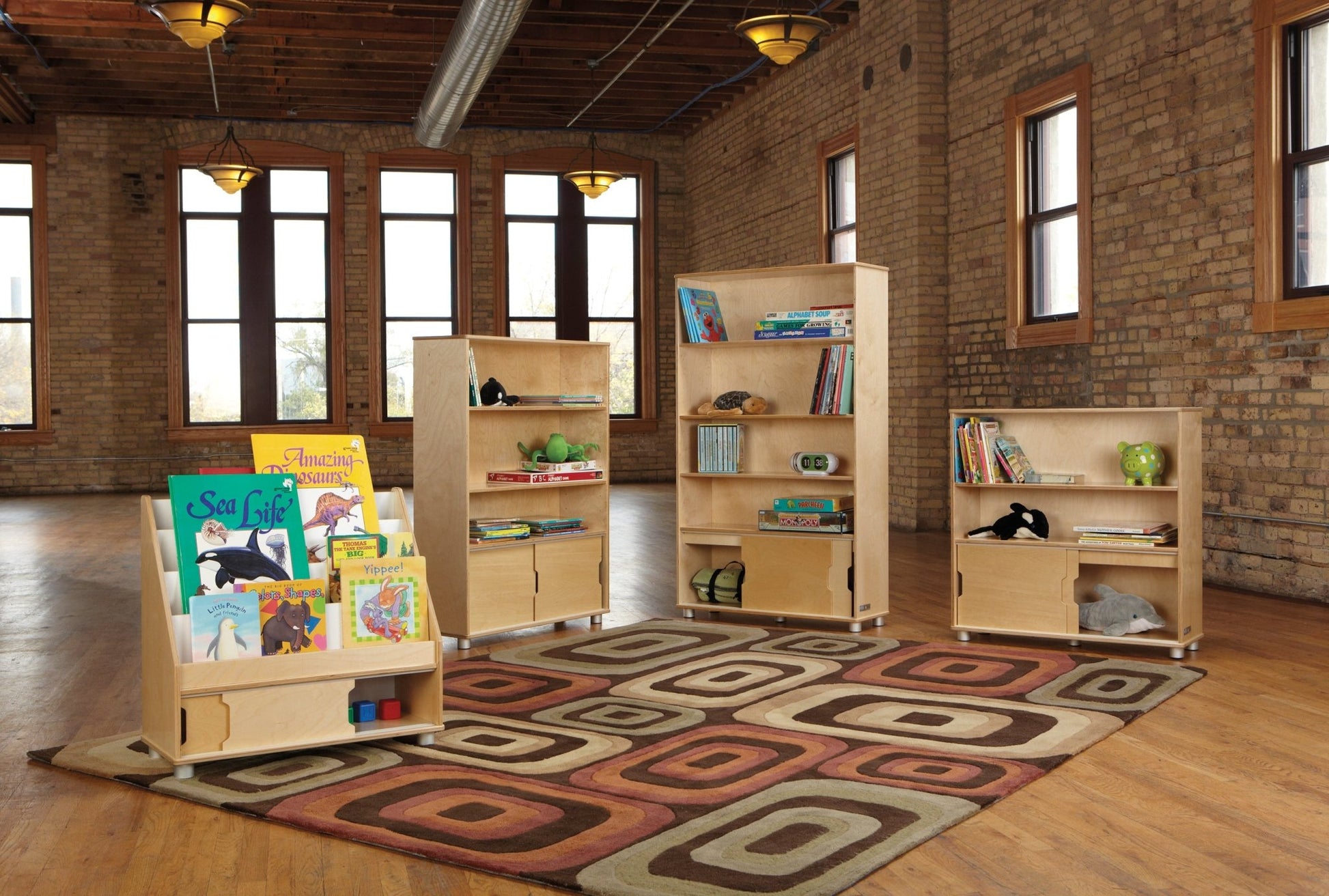 TrueModern Two - shelf Bookcase - SchoolOutlet