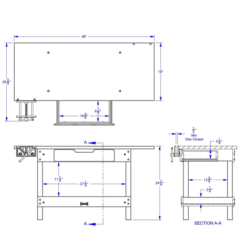 Jonti - Craft Workbench with Drawer - SchoolOutlet