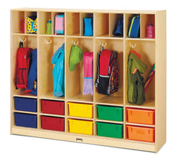 Jonti-Craft Large Locker Organizer - with 10 Colored Tubs