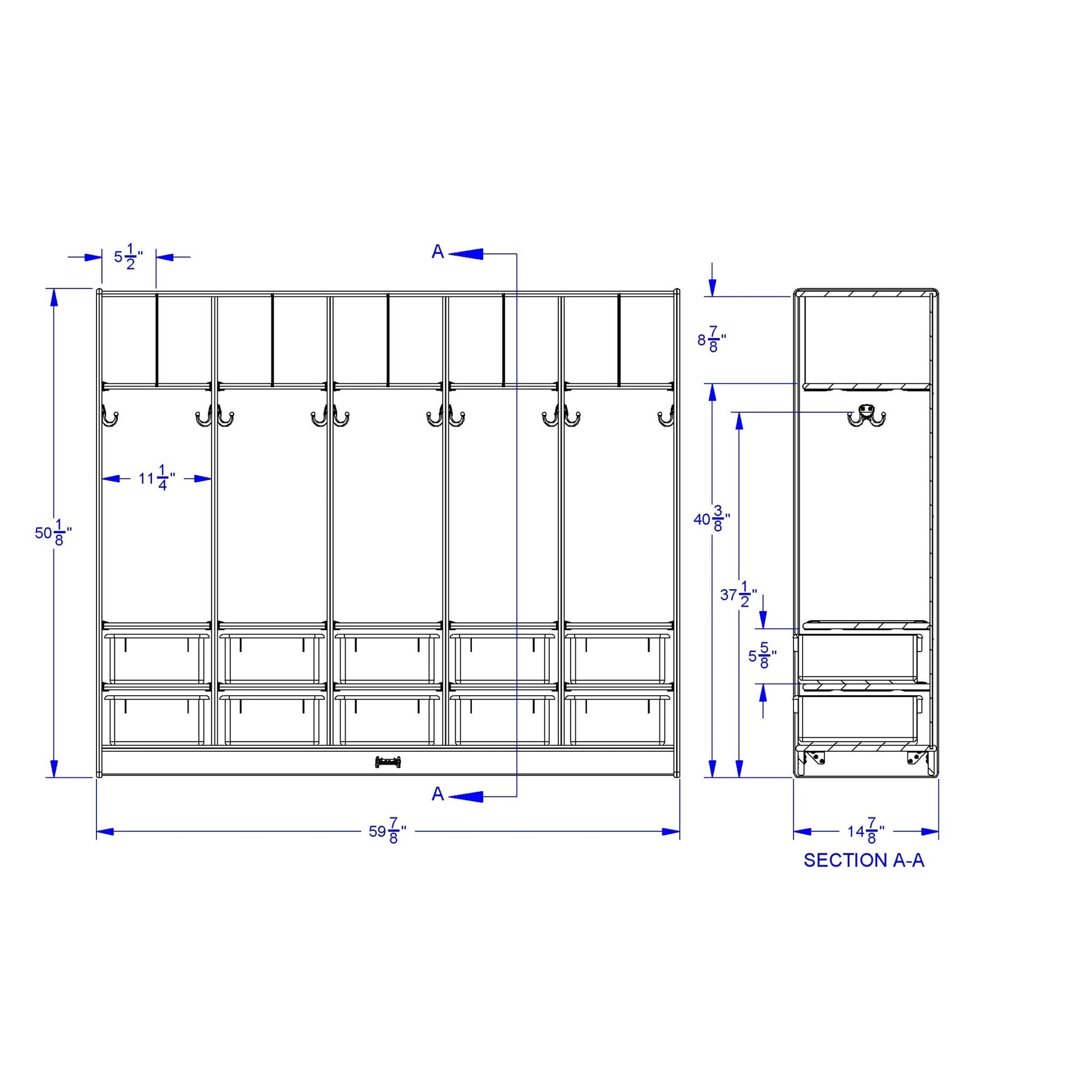 Jonti - Craft Large Locker Organizer - with 10 Clear Tubs - SchoolOutlet