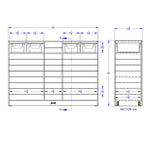 Jonti - Craft Mobile Paper Center Cabinet with 30 Sections - SchoolOutlet