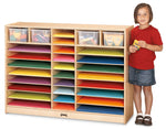 Jonti - Craft Mobile Paper Center Cabinet with 30 Sections - SchoolOutlet