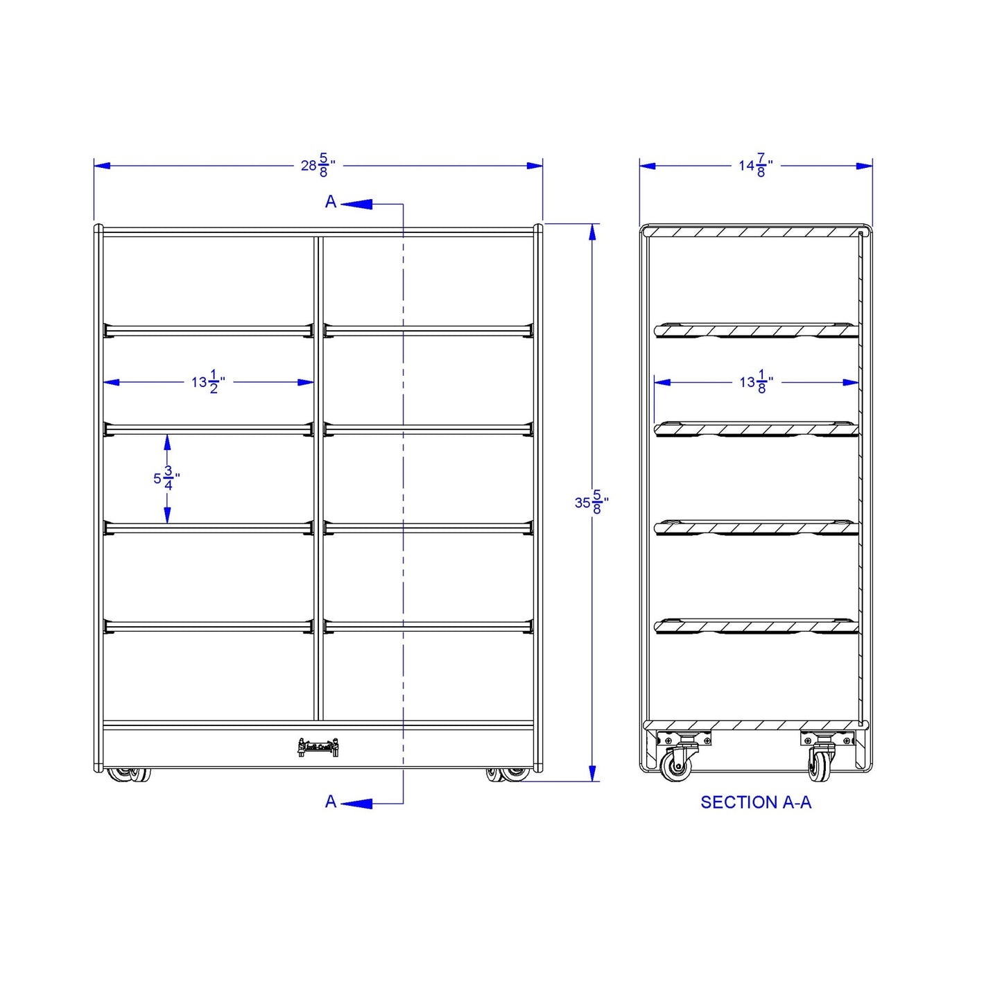 Jonti - Craft 10 Tub Mobile Storage - without Tubs - SchoolOutlet