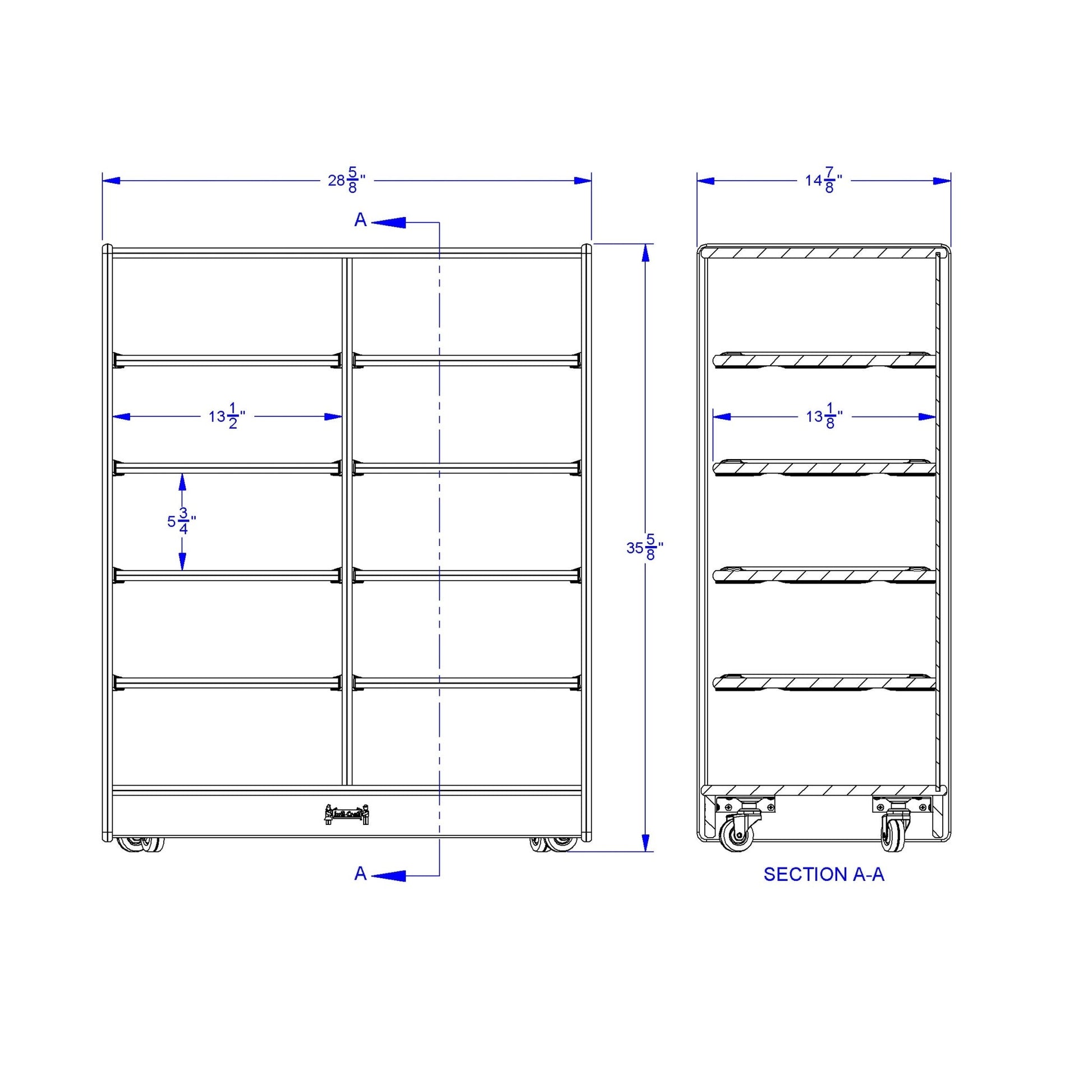 Jonti - Craft 10 Tub Mobile Storage - without Tubs - SchoolOutlet