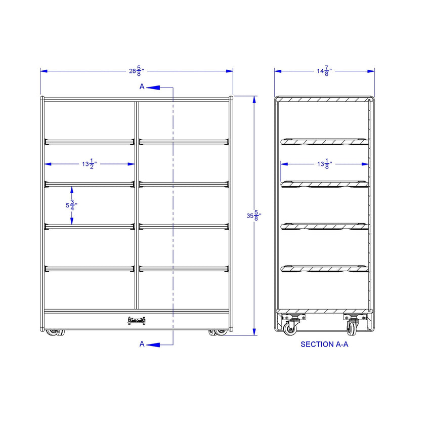 Jonti - Craft 10 Tub Mobile Storage - without Tubs - SchoolOutlet