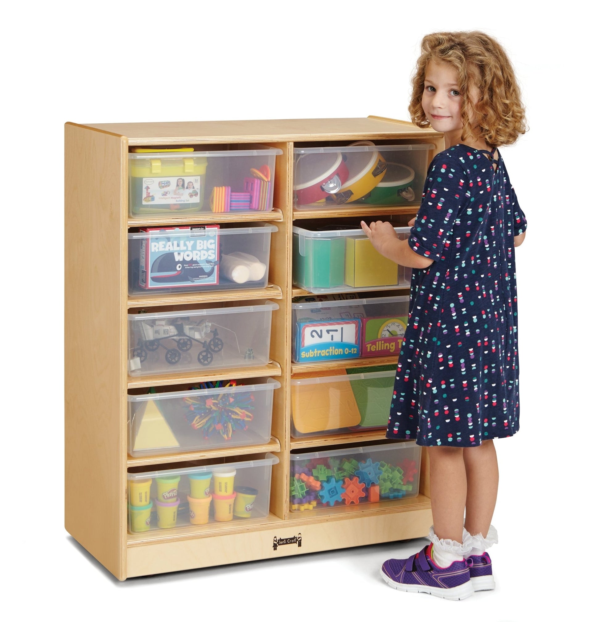 Jonti - Craft 10 Tub Mobile Storage - with Clear Tubs - SchoolOutlet