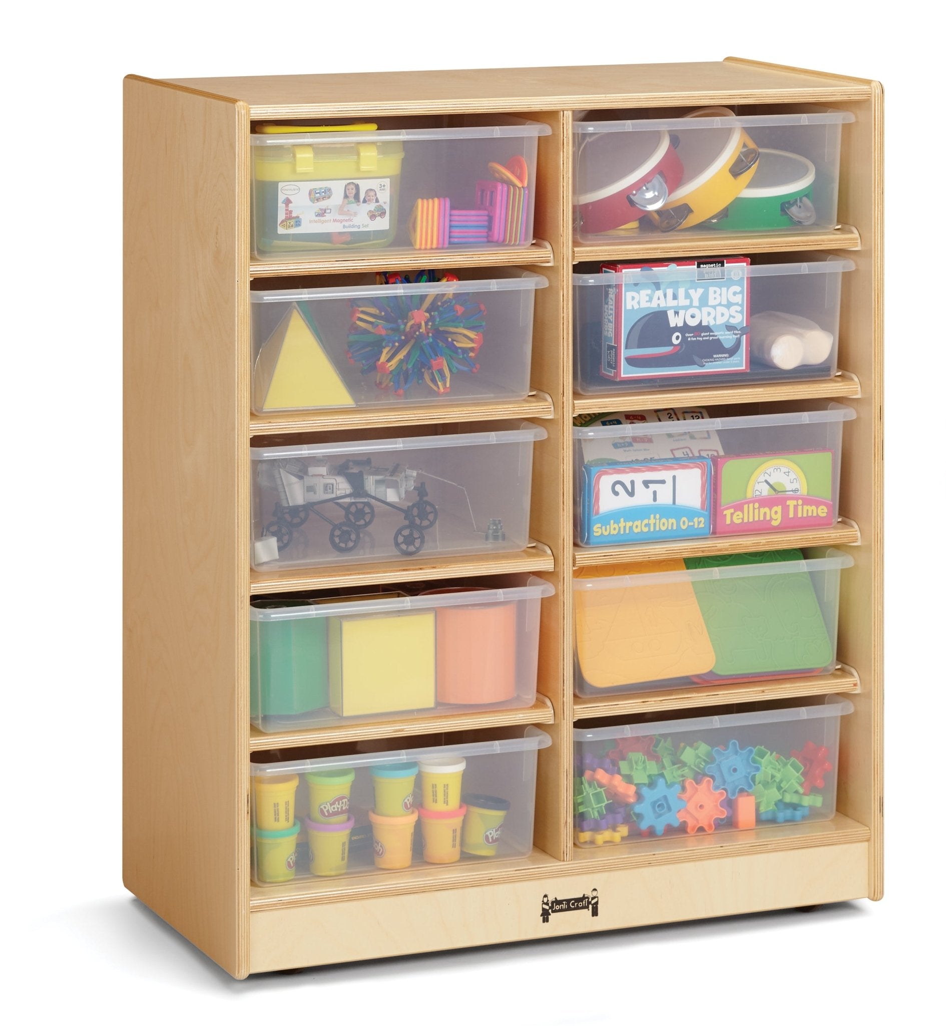 Jonti - Craft 10 Tub Mobile Storage - with Clear Tubs - SchoolOutlet