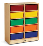 Jonti - Craft 10 Tub Mobile Storage - with Colored Tubs - SchoolOutlet