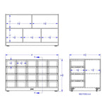Jonti - Craft Double - Sided Island - Single + 20 Cubbie - Tray - with Colored Trays - SchoolOutlet