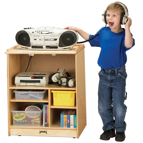 Jonti - Craft Media Cart, Mobile Storage with No Doors - SchoolOutlet
