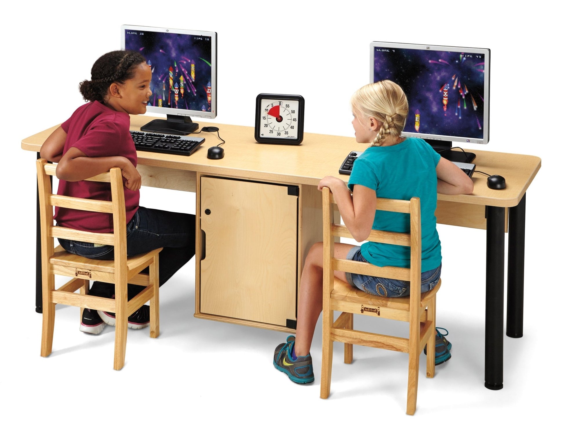 Jonti - Craft Dual Computer Lab Table - SchoolOutlet