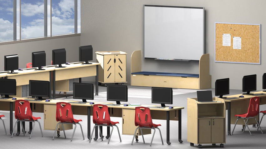Jonti - Craft Dual Computer Lab Table - SchoolOutlet