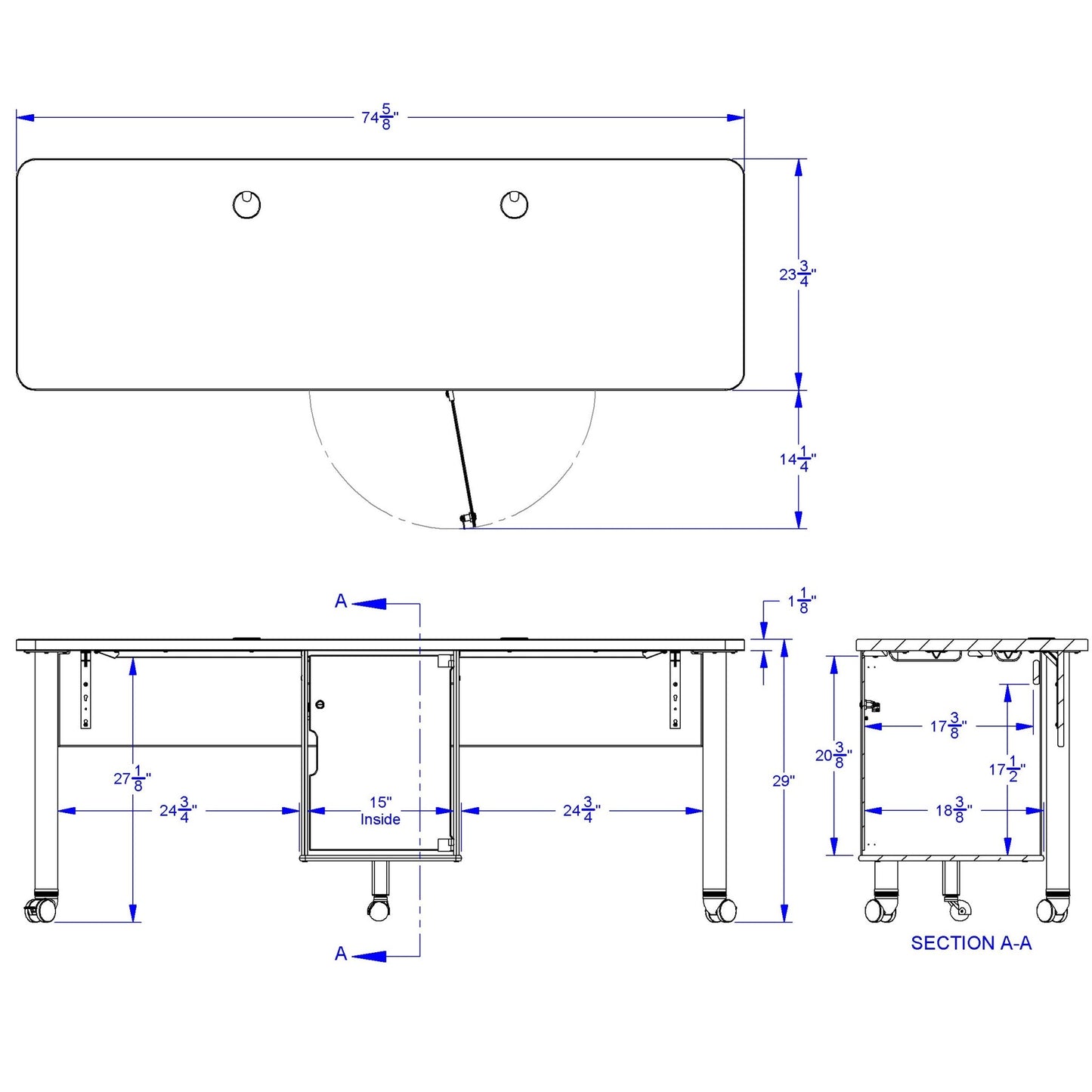 Jonti - Craft Dual Computer Lab Table - SchoolOutlet