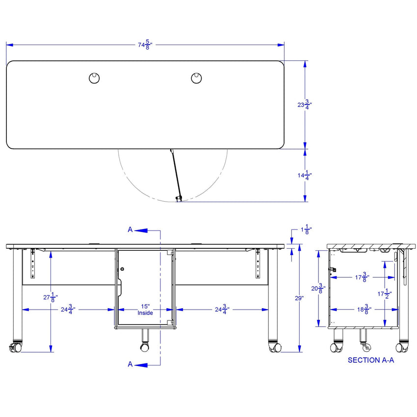 Jonti - Craft Dual Computer Lab Table - SchoolOutlet