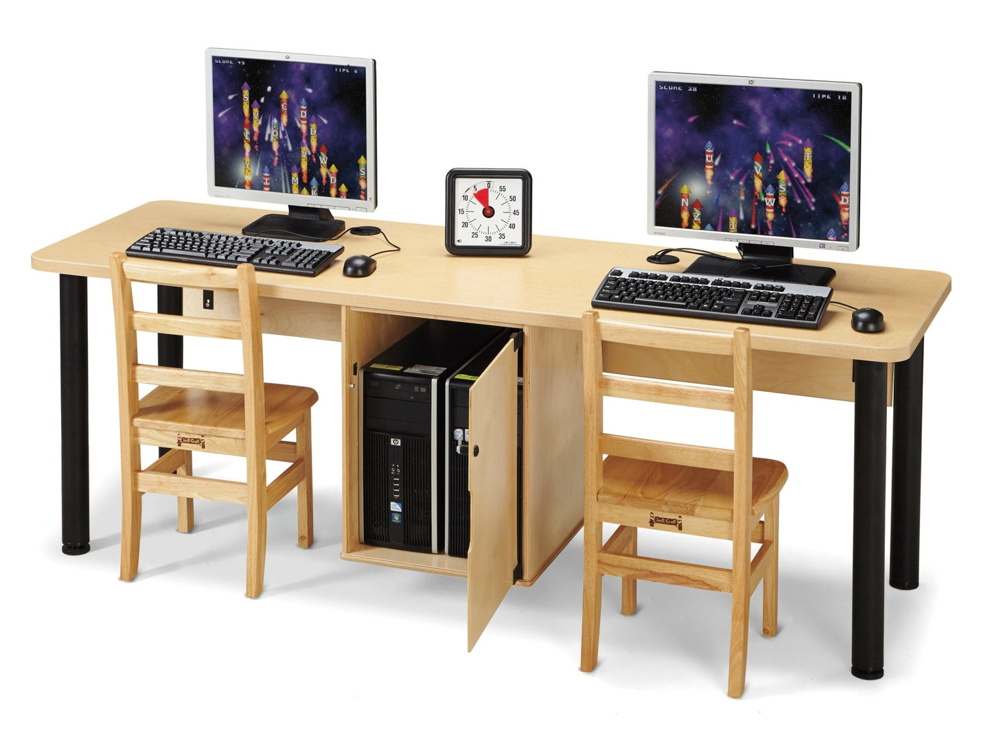 Jonti - Craft Dual Computer Lab Table - SchoolOutlet
