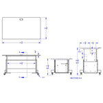 Jonti - Craft Apollo Single Computer Desk - White Top - SchoolOutlet