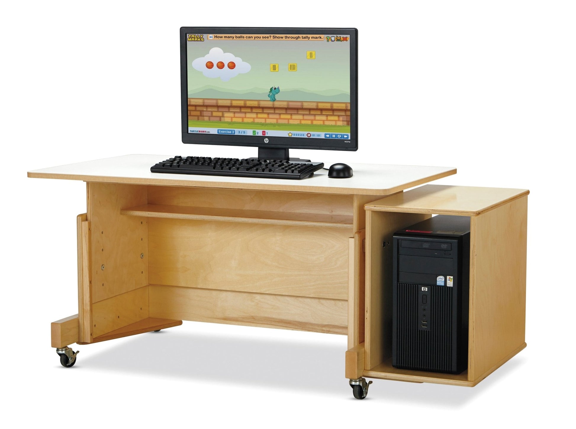 Jonti - Craft Apollo Single Computer Desk - Maple Top - SchoolOutlet