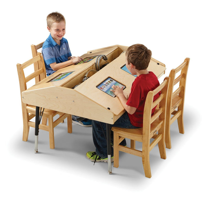 Jonti - Craft 4 - Student Secure Tablet Activity Table with Ergonomic Viewing Angles and Integrated Accessory Storage (JON - 33971JCX) - SchoolOutlet