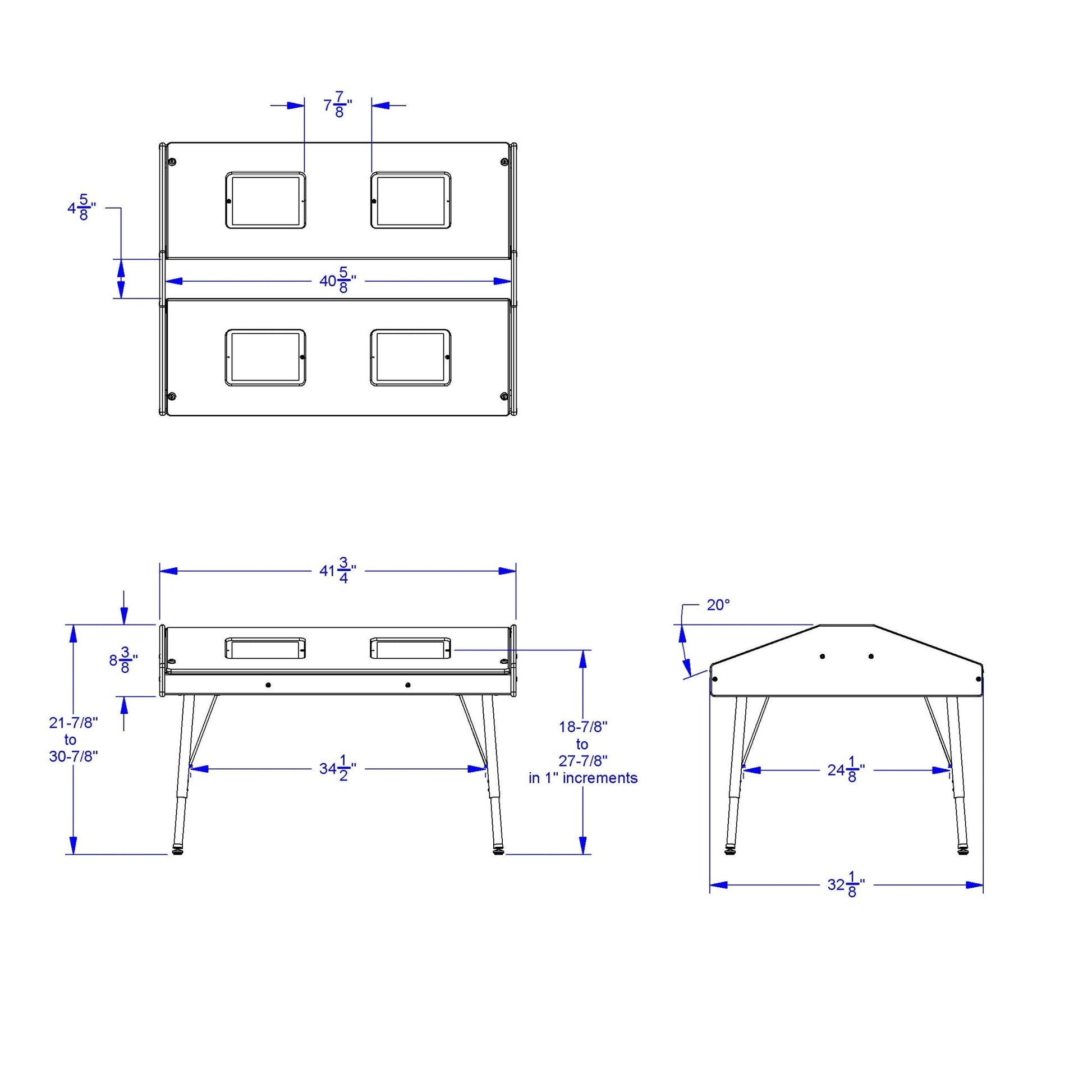 Jonti - Craft Quad Tablet Table - Stationary - SchoolOutlet