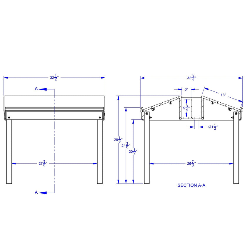 Jonti - Craft Quad Tablet And Reading Table - 24.5" High - SchoolOutlet