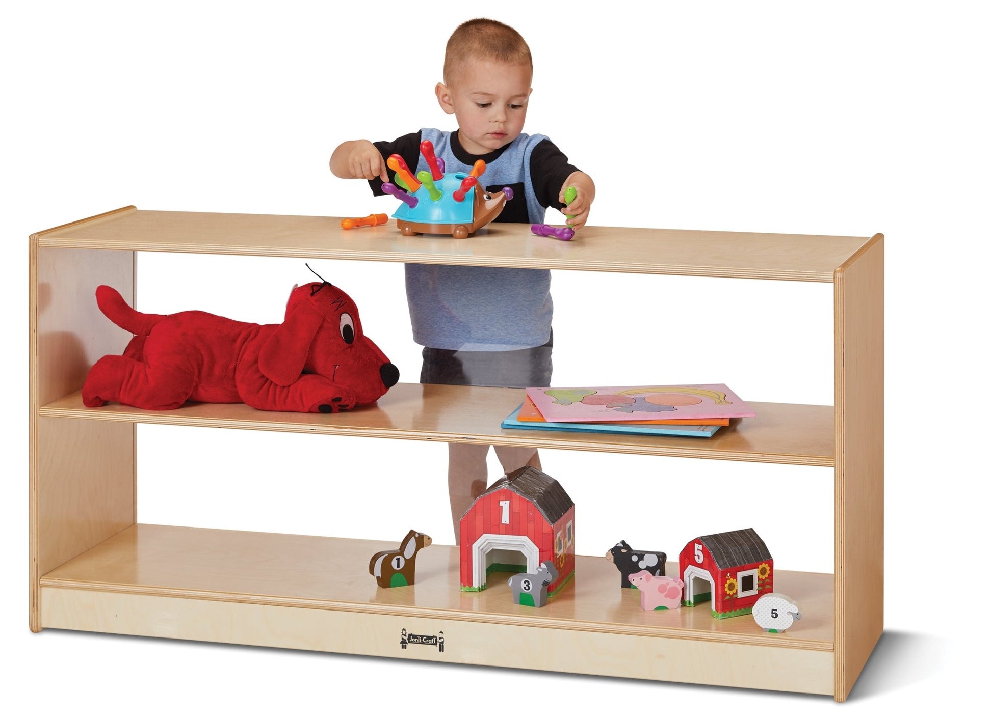 Jonti - Craft Toddler Fixed Straight - Shelf with See - Thru Back - SchoolOutlet