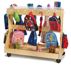 Jonti-Craft Mobile Backpack Cart - with Clear Cubbie-Trays