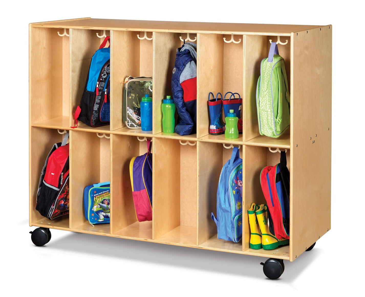 Jonti-Craft 24 Section Mobile Backpack Cubbie (Two-sided) – SchoolOutlet