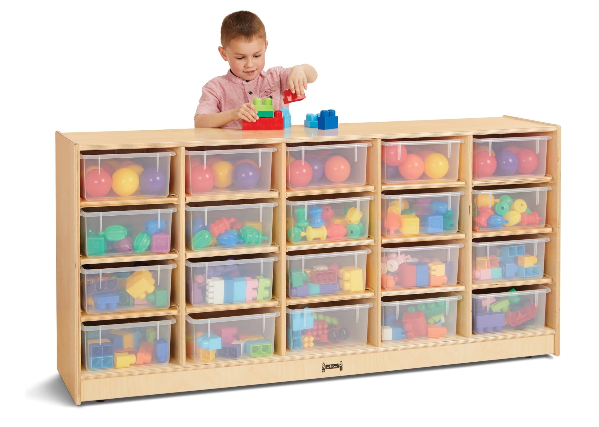Jonti - Craft 20 Tub Mobile Storage - with Clear Tubs - SchoolOutlet