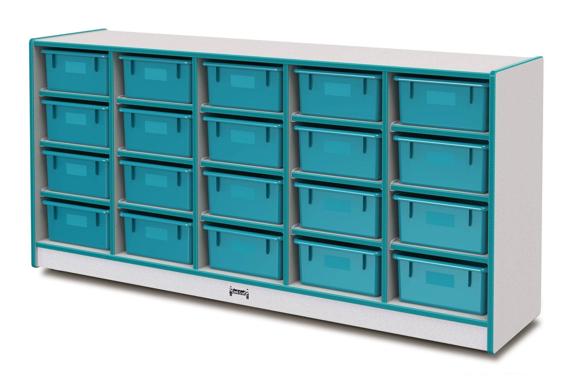 Rainbow Accents 20 Tub Mobile Storage - with Tubs - SchoolOutlet
