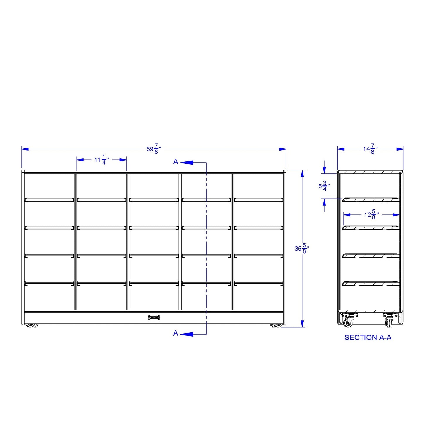 Jonti - Craft 25 Tub Mobile Storage - without Tubs - SchoolOutlet