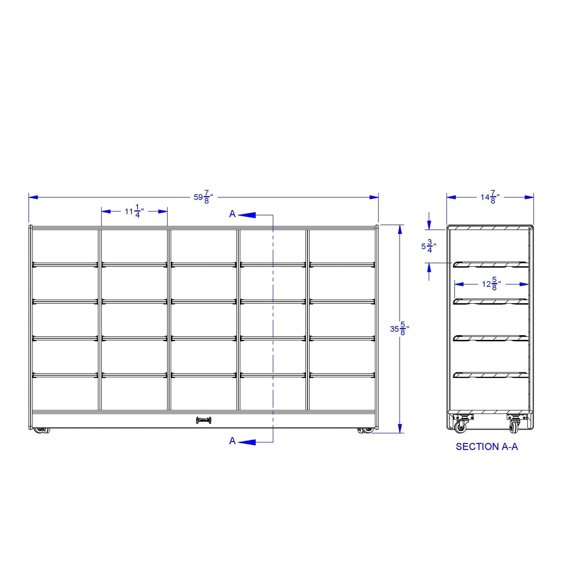 Jonti - Craft 25 Tub Mobile Storage - without Tubs - SchoolOutlet