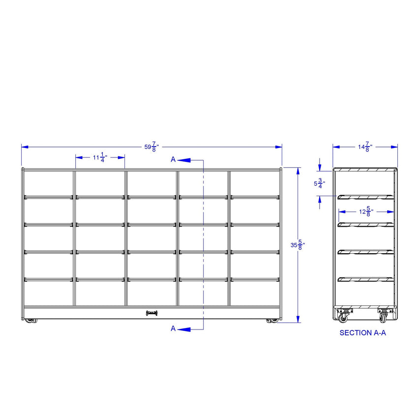 Jonti - Craft 25 Tub Mobile Storage - without Tubs - SchoolOutlet