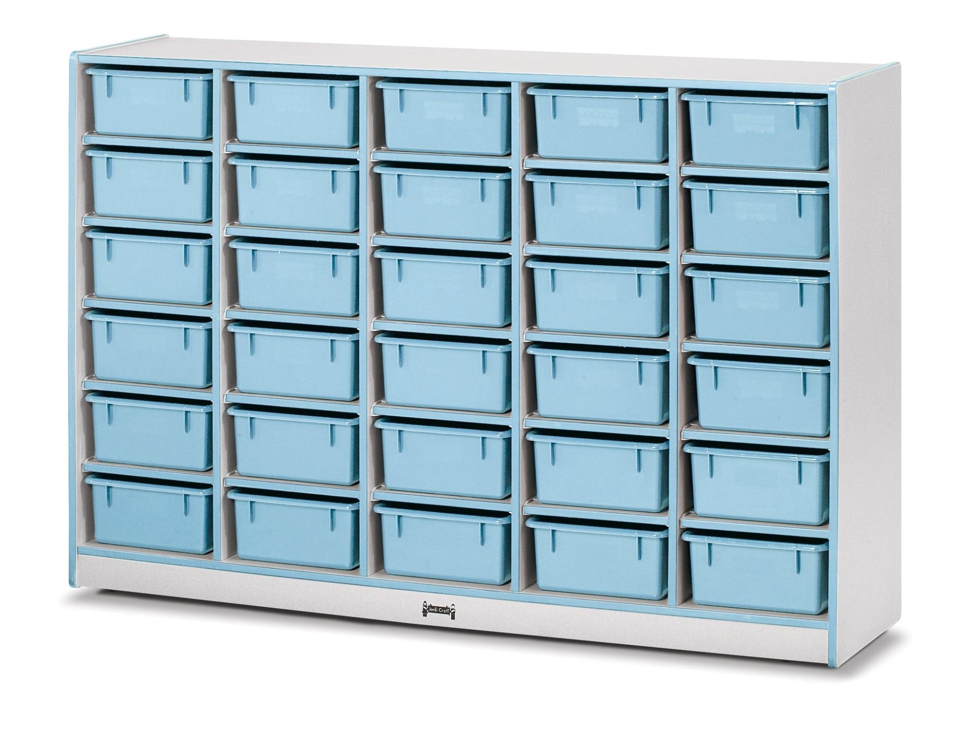 Rainbow Accents 30 Tub Mobile Storage - with Tubs - SchoolOutlet