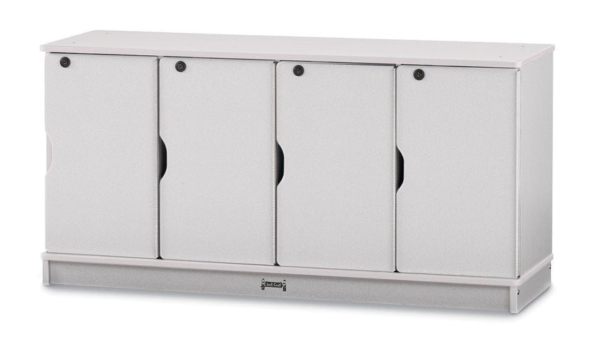 Jonti-Craft Rainbow Accents 4-Section Stackable Lockers 48.5"W x 15"D x 23.5"H (JON-4688JCXXX) - SchoolOutlet