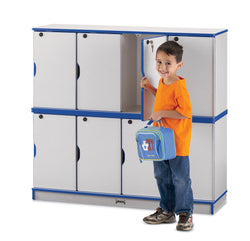 Rainbow Accents Stacking Lockable Lockers - Double Stack
