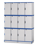 Rainbow Accents Stacking Lockable Lockers - Triple Stack - SchoolOutlet
