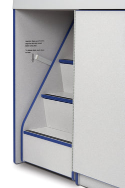 Rainbow Accents Diaper Changer with Stairs - Left