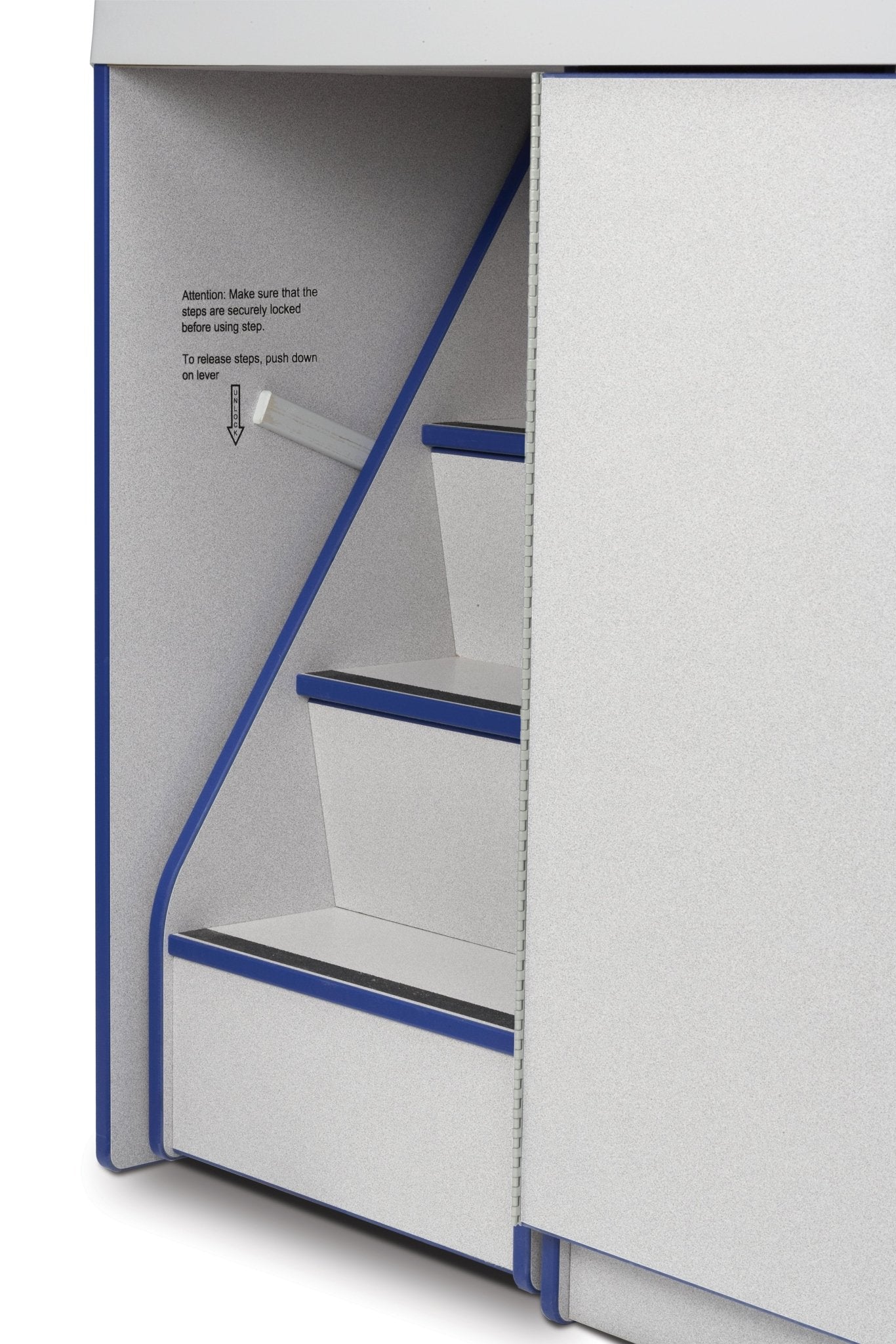 Rainbow Accents Diaper Changer with Stairs - Left - SchoolOutlet