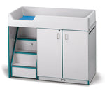 Rainbow Accents Diaper Changer with Stairs - Left - SchoolOutlet