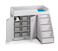 Rainbow Accents Diaper Changer with Stairs - Right