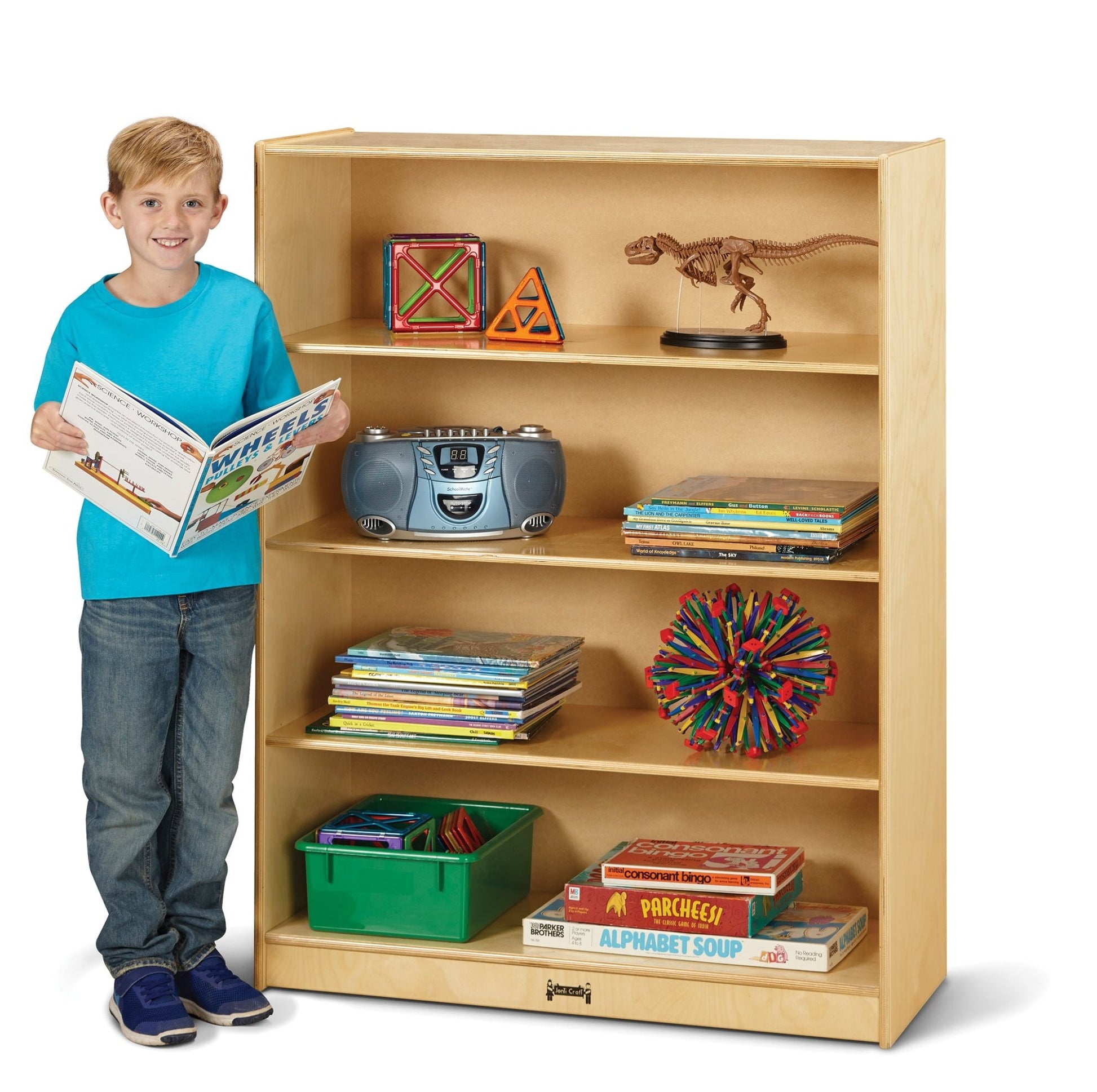 Jonti - Craft Tall Fixed Straight - Shelf Bookcase - SchoolOutlet