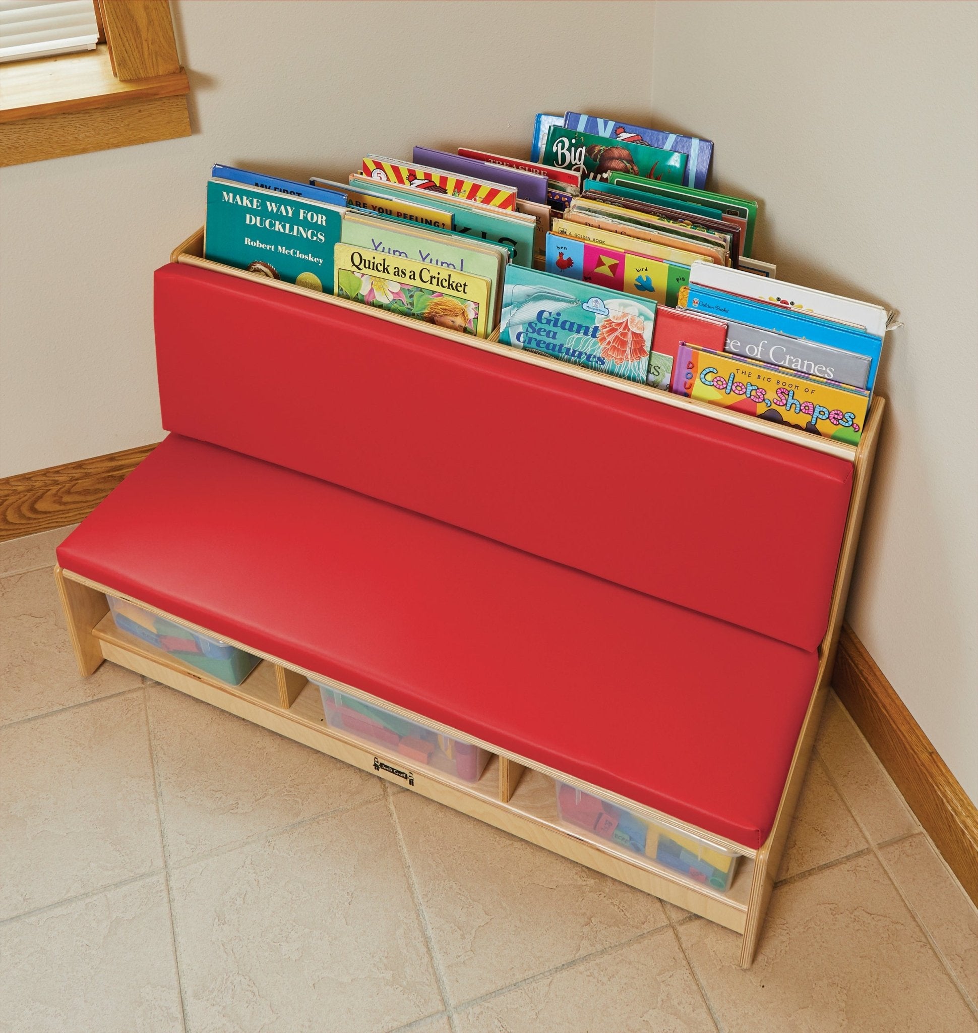 Jonti - Craft Corner Literacy Nook - Red - SchoolOutlet