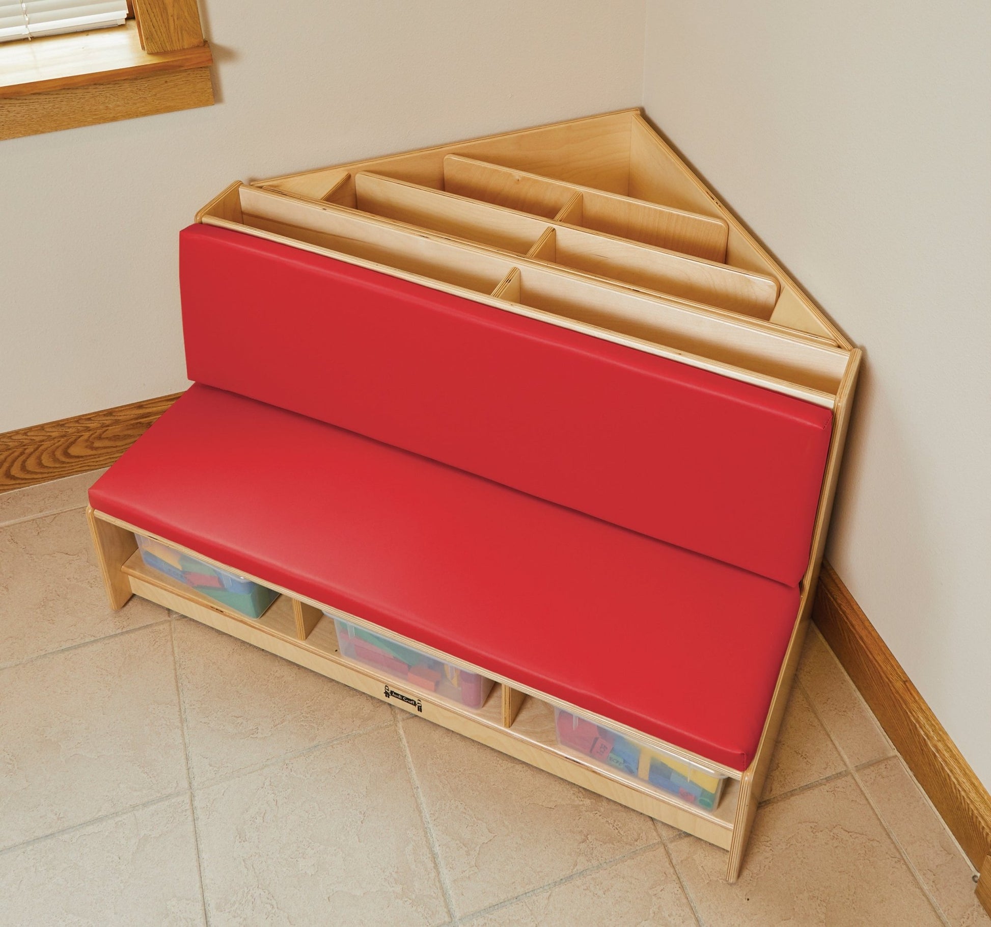 Jonti - Craft Corner Literacy Nook - Red - SchoolOutlet