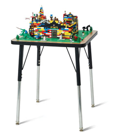 Jonti-Craft Adjustable Building Table - Traditional Brick Compatible - 24-31"H