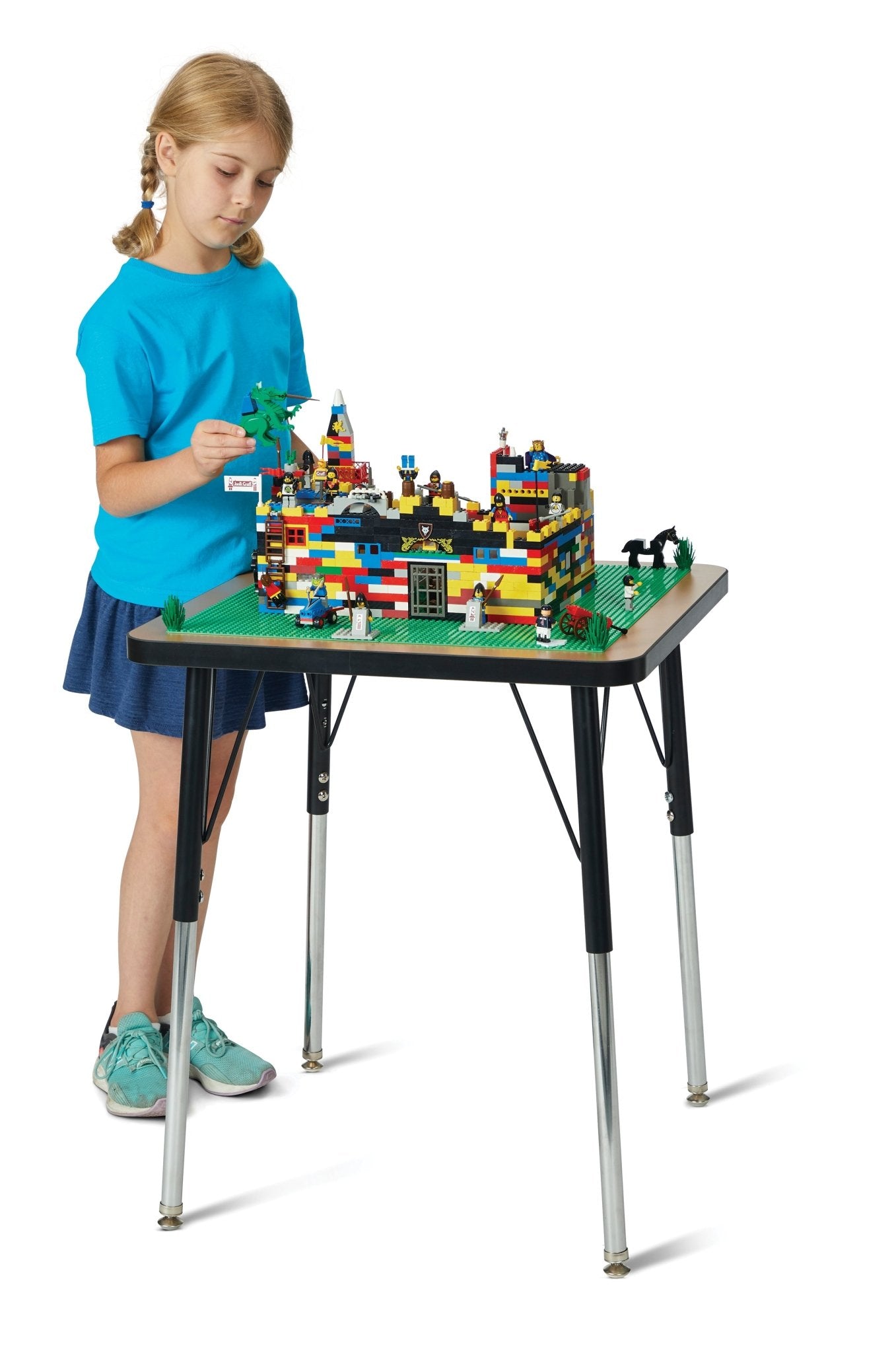 Jonti - Craft Adjustable Building Table - Traditional Brick Compatible - 24 - 31"H - SchoolOutlet