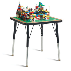 Jonti-Craft Adjustable Building Table - Traditional Brick Compatible - 15-24"H