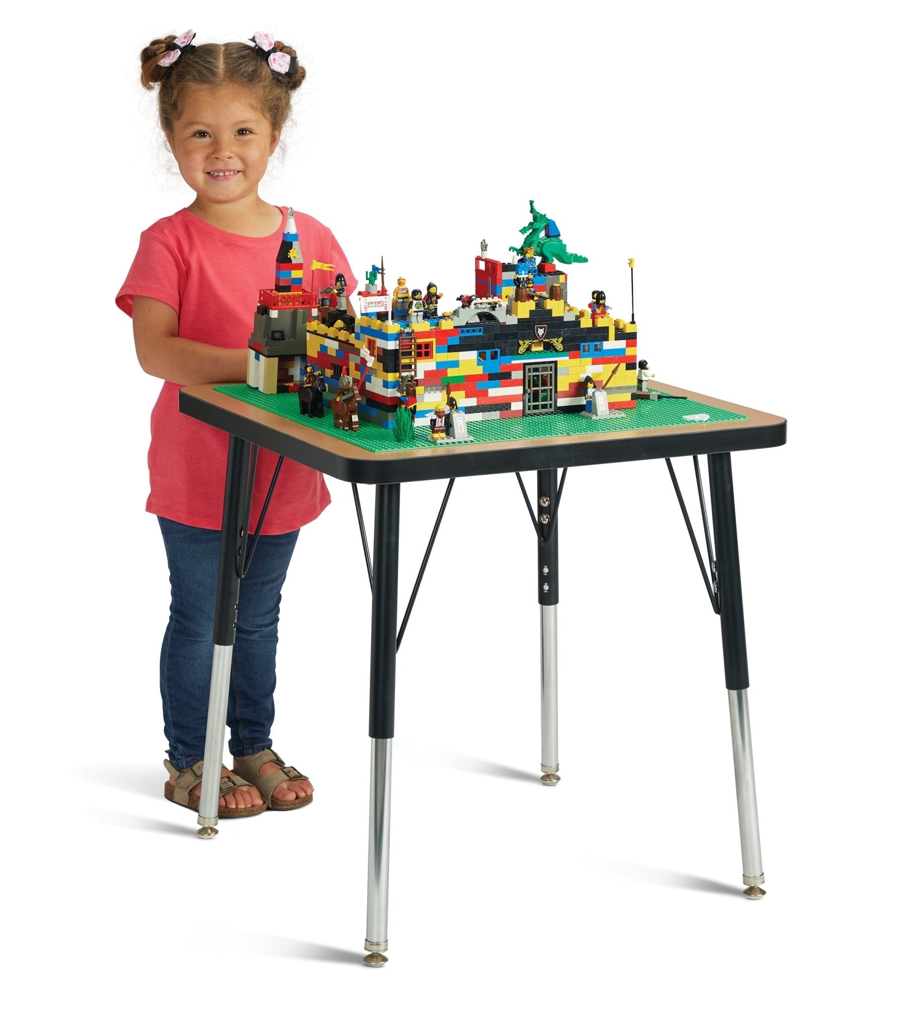Jonti - Craft Adjustable Building Table - Traditional Brick Compatible - 15 - 24"H - SchoolOutlet