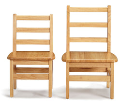 Jonti-Craft Instructor’s Ladderback Chair Pair - 12" Height
